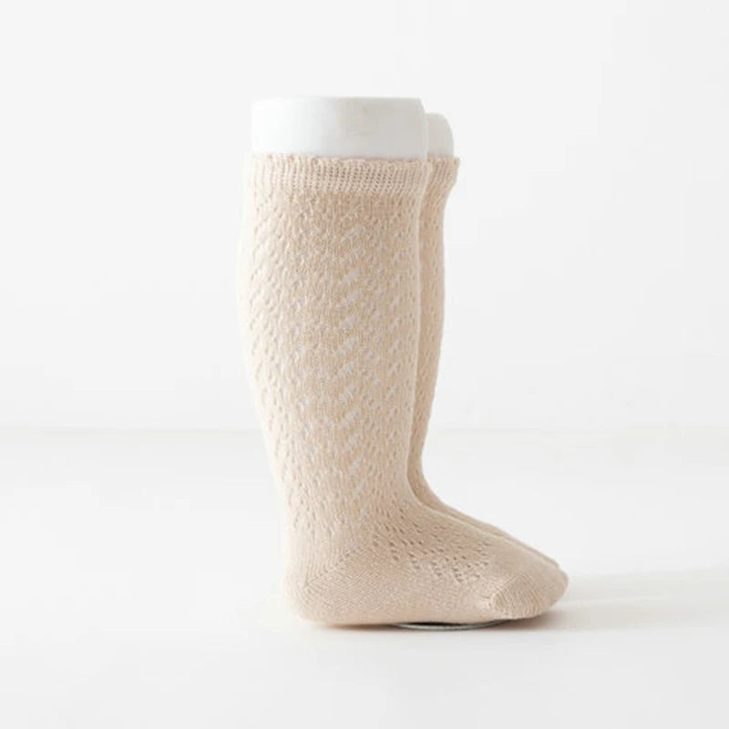 Baby Mädchen Prinzessin gestrickte Netz socken Sommer weiche Kleinkind Mädchen Knies trümpfe Baumwolle Kleinkind Neugeborene Mädchen lange Röhren strümpfe