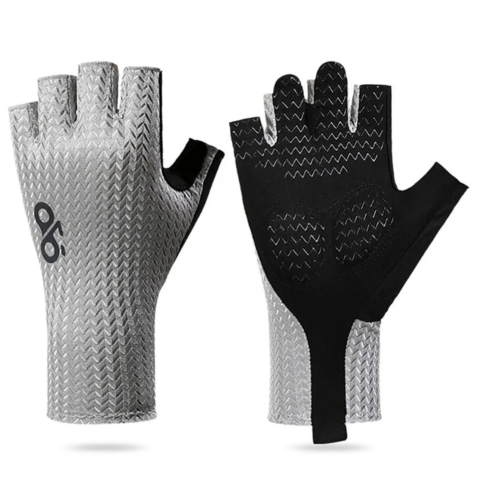 Sommerliche Atmungsaktive Halbfinger-Fahrradhandschuhe Ultraleichte Rennrad-Handschuhe mit Rutschfester Silikonpolsterung Kühlende Sportausrüstung