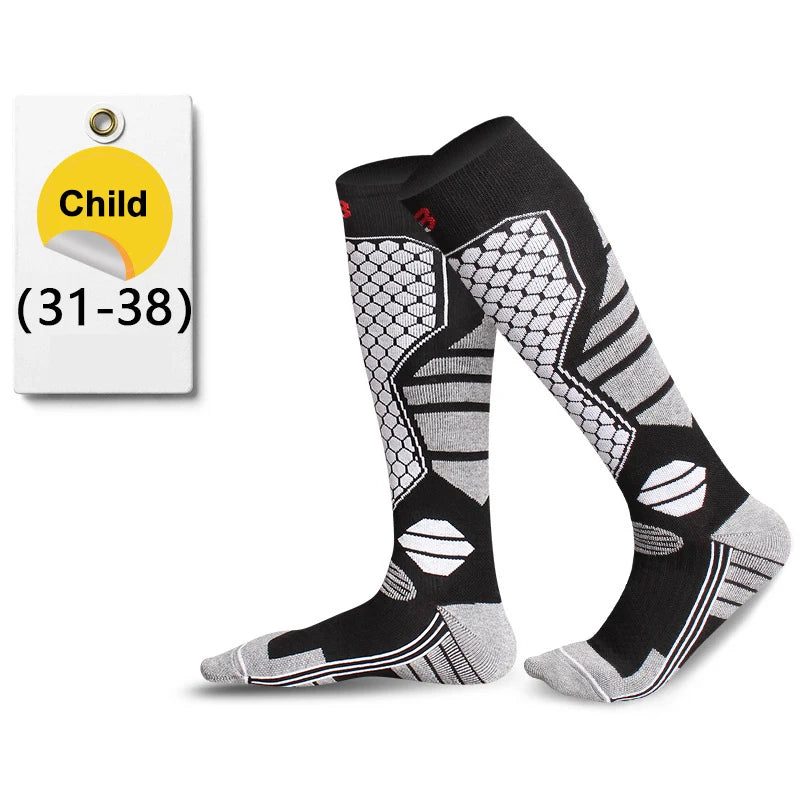 GTUBIKE 1 Paar warme Winter-Skistrümpfe, verdickende Wandersocken für Damen und Herren, Anti-Kälte-Skifahren, Outdoor-Sportstrümpfe, Schnee