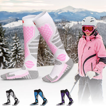 GTUBIKE 1 Paar warme Winter-Skistrümpfe, verdickende Wandersocken für Damen und Herren, Anti-Kälte-Skifahren, Outdoor-Sportstrümpfe, Schnee