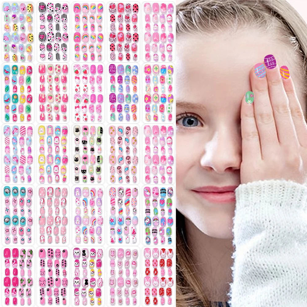 Kids Cartoon Press-On Nails