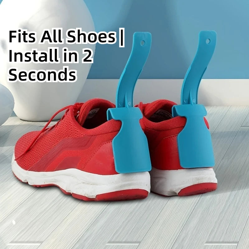 2 Pieces Lazy Shoe Helper, Plastic Shoehorn, No Bending Required, Fits All Shoes, Perfect for Seniors & Pregnant Women