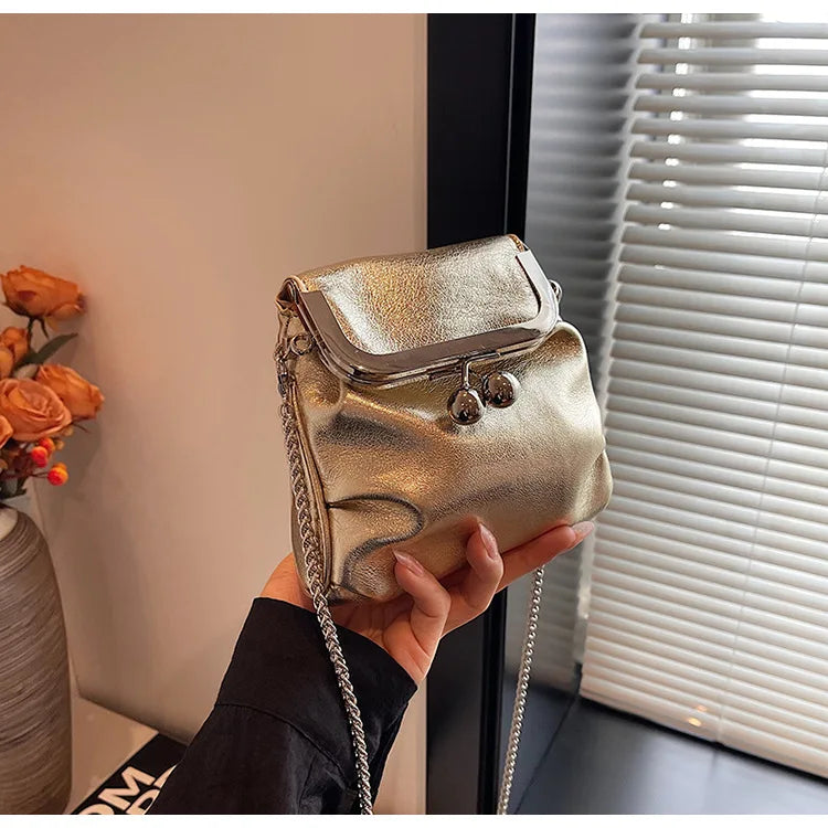 Trendy Koreanische Mode Mini Quadratische Tasche Vintage Streetwear Elegante Umhängetaschen Casual Y2k Ästhetische Schulter Handtaschen für Frauen