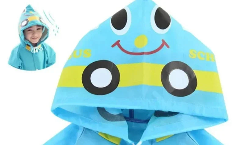 Kids Cartoon Animal Raincoat