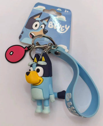 Original Bluey Bingo Christine Heeler Anime-Zubehör Niedlicher Silikon-Modell-Schlüsselanhänger Kawaii Geschenk