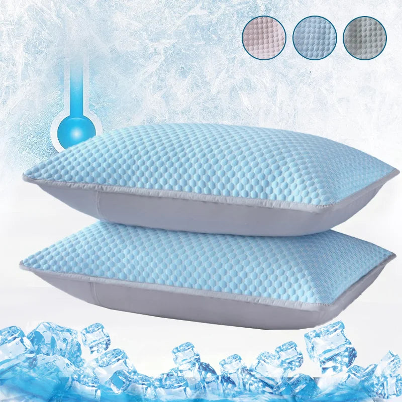 Sommer-Kühlkissenbezug, einfarbig, Eisbohnen-Bohnen-Kissenbezug, kühles Gefühl, Klimaanlagen-Bezug, waschbar (ohne Kissen), 48 x 74 cm