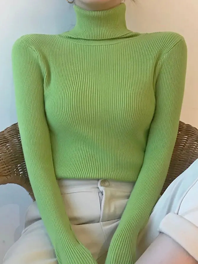 Heliar Damen-Herbstpullover mit Rollkragen, gestrickte, weiche Pullover, Kaschmirpullover, einfache, weiche Pullover für Damen, 2026, Herbst und Winter