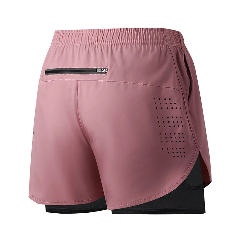 Männer Laufshorts Schnell trocknend Fitness Schwarz Doppel Schicht Shorts Männer Neue Sport Workout Training Bodybuilding Kurze Hosen