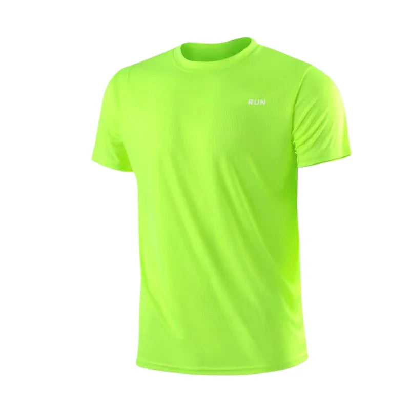 Men's Quick Dry Short Sleeve Gym Running Moisture Wicking Crew Neck T-Shirt Workout Exercise Gym Sports Shirt Tops Lightweight