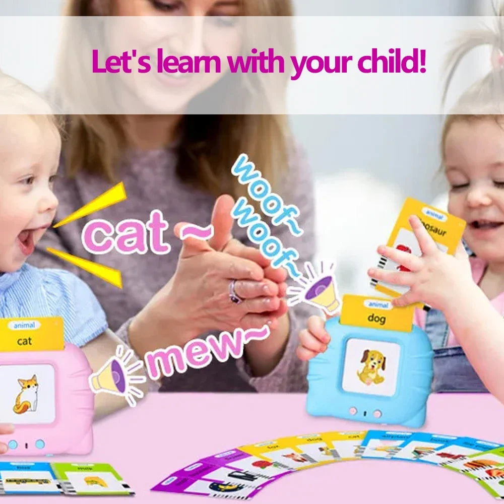 Lernkarte für die frühe Bildung, Lernspielzeug, sprechende Lernkarten für Kinder im Vorschulalter, Englisch, elektronisches Hörbuch, Maschine, Geschenk
