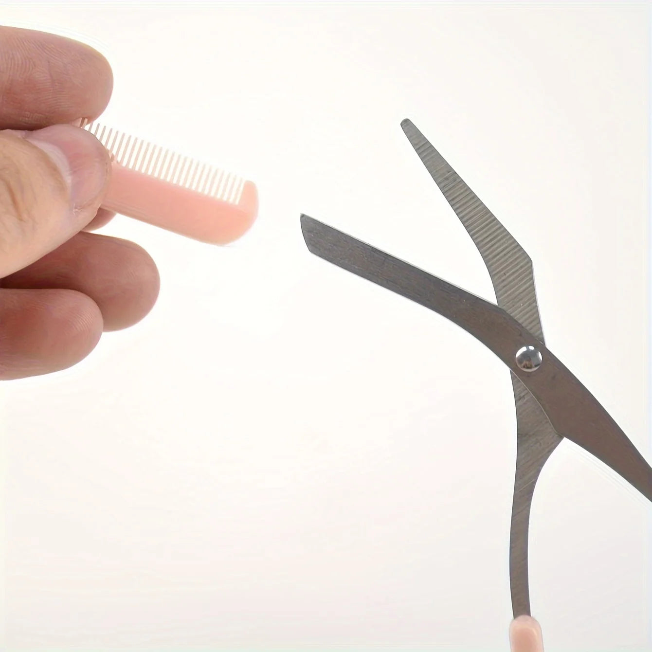 Augenbrauen-Rasierer, Schere, Edelstahl, sicherer, kratzfester Trimmer für Anfänger, Crescent Sharp Beauty Tool, mehrfarbig