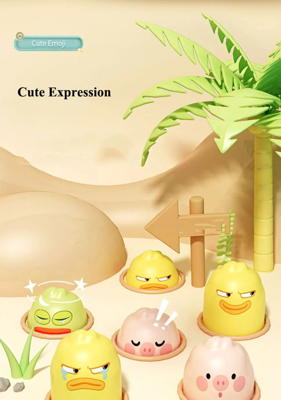 Ente/Frosch/Schwein Baby Spielzeug Montessori Lernspiel Lernpuzzle Geschenk für 12–24 Monate Kleinkind Junge/Mädchen mit Hammer