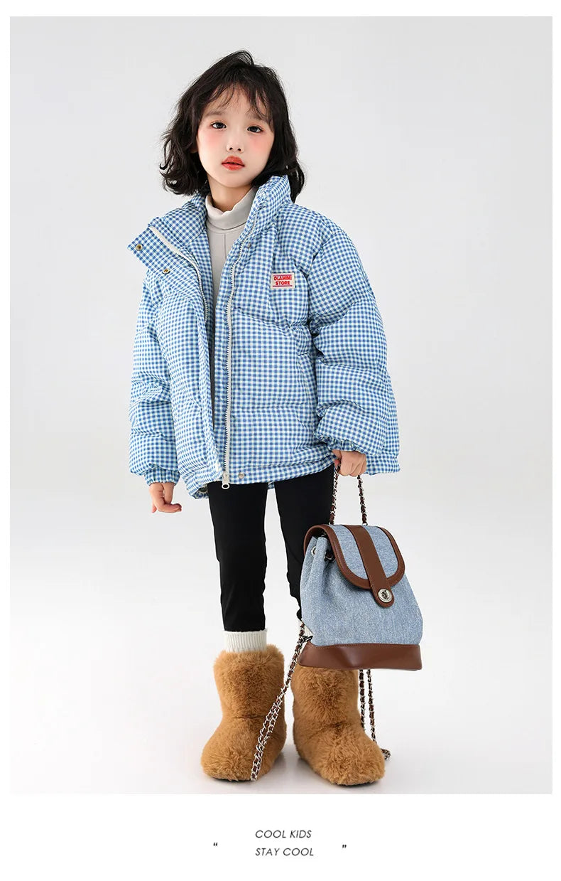 Kinder Verdicken Mantel Mädchen Warme Parka Winter Baumwolle Gefütterte Jacken Herbst Kinder Lange-sleeve Oberbekleidung Teen Zipper Tops 5-14Y