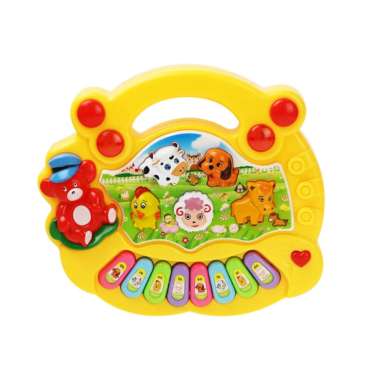 Baby-Musikspielzeug mit Tierklang, Kinder-Klaviertastatur, elektrisches blinkendes Musikinstrument, frühes Lernspielzeug für Kinder