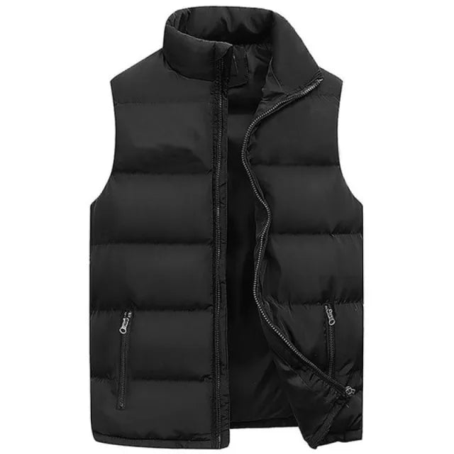 Herren Weste Jacke Warm Ärmel Jacken Winter Wasserdicht Zipper Mantel Herbst Stehkragen Casual Weste Marke Kleidung
