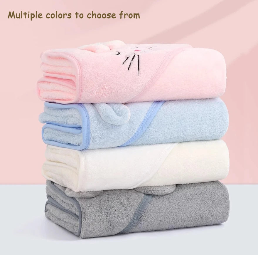 Kleinkind Bademantel Säuglings Bad Handtuch Junge Mädchen Decken Swaddle Mit Kapuze Cartoon Korallen Fleece Handtuch Decke Neugeborenen Kinder Bettwäsche