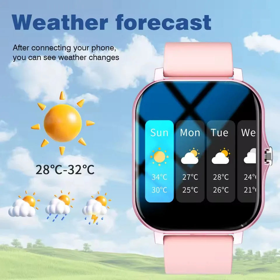 2026 Neue Multifunktionale Smartwatch für Männer & Frauen Bluetooth-Verbundenes Telefon Musik Fitness Sport Armband Schlafüberwachung Uhr HW12