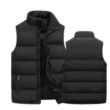 Herren Weste Jacke Warm Ärmel Jacken Winter Wasserdicht Zipper Mantel Herbst Stehkragen Casual Weste Marke Kleidung