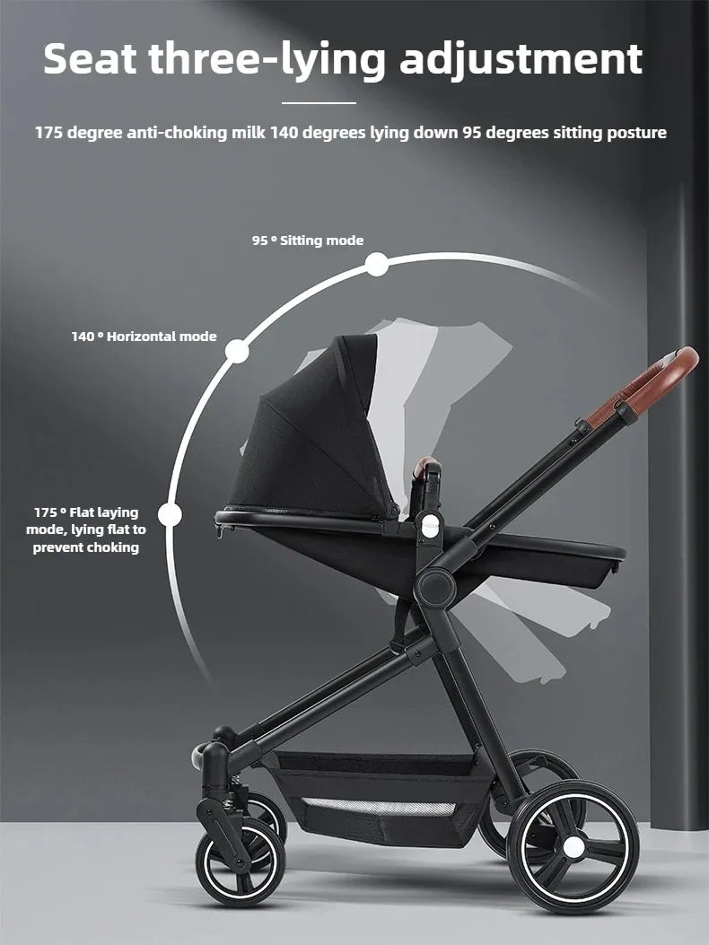 Ein faltbarer, multifunktionaler Kinderwagen, der auf einem Flugzeug getragen werden kann. Es kann in ein leichtes Babyrad zerlegt werden.