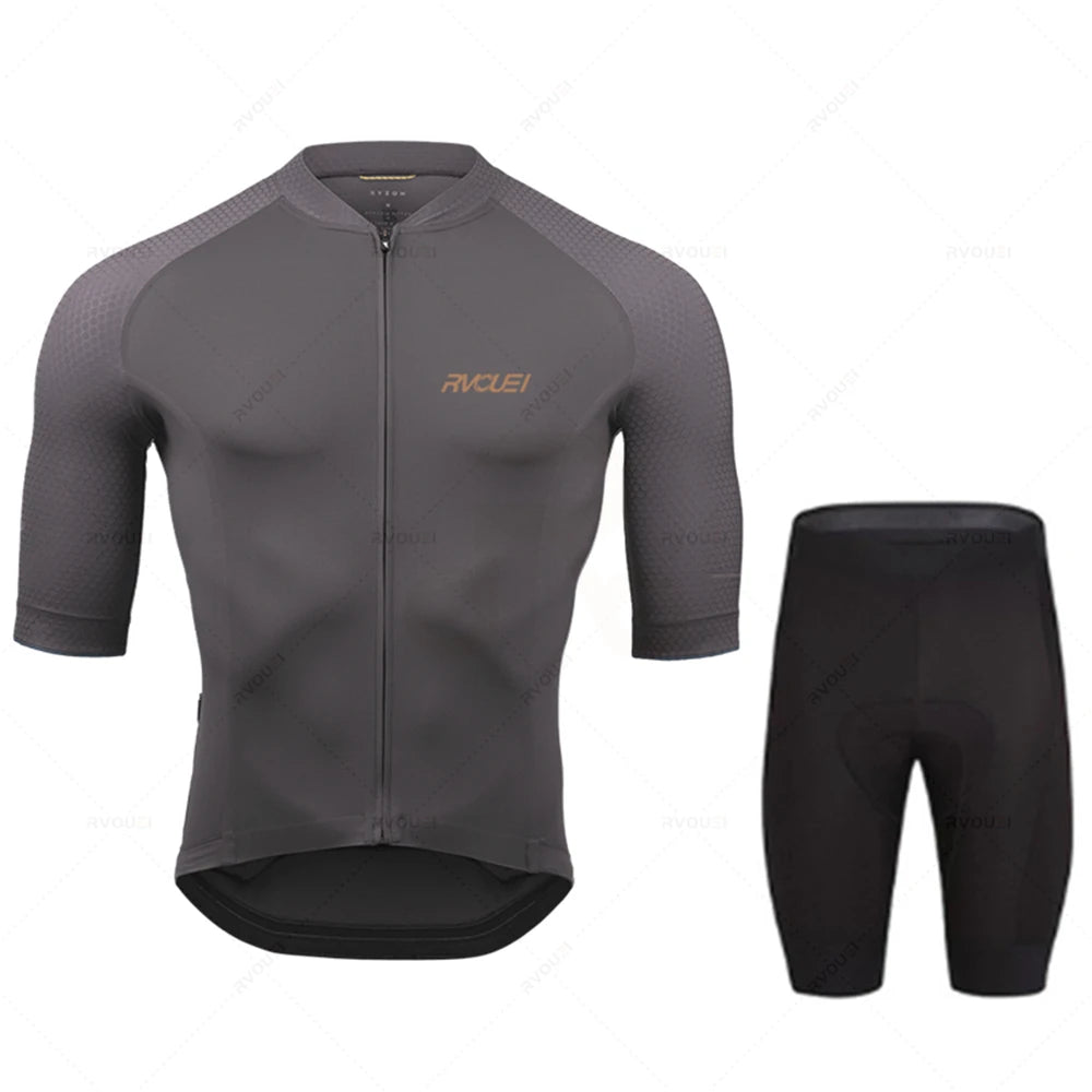 2023 Rvouei Pro Team Cycling Clothing Men New Road Bike Wear Racing Clothing Breathable Cycling Jersey Set Ropa Ciclismo Maillot