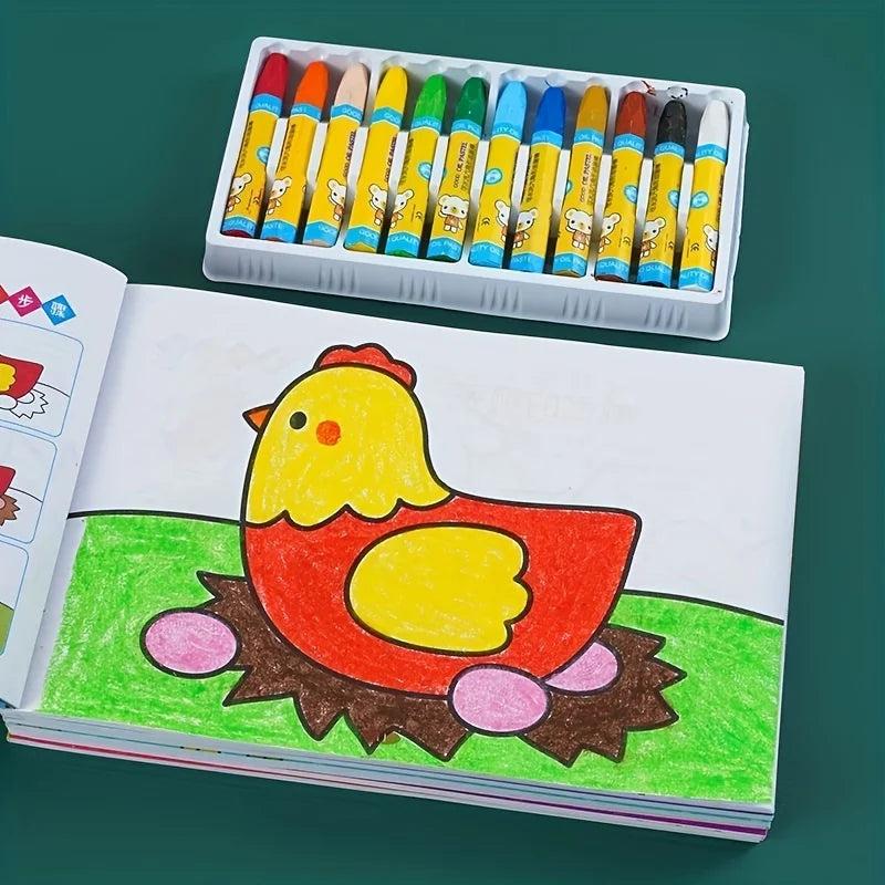 Malbuch für Kinder – Doodle-Zeichenbuch, Geburtstags- und Feiertagsgeschenk, Zeichen- und Malbuch der Einstiegsstufe für Kinder, chinesische Version