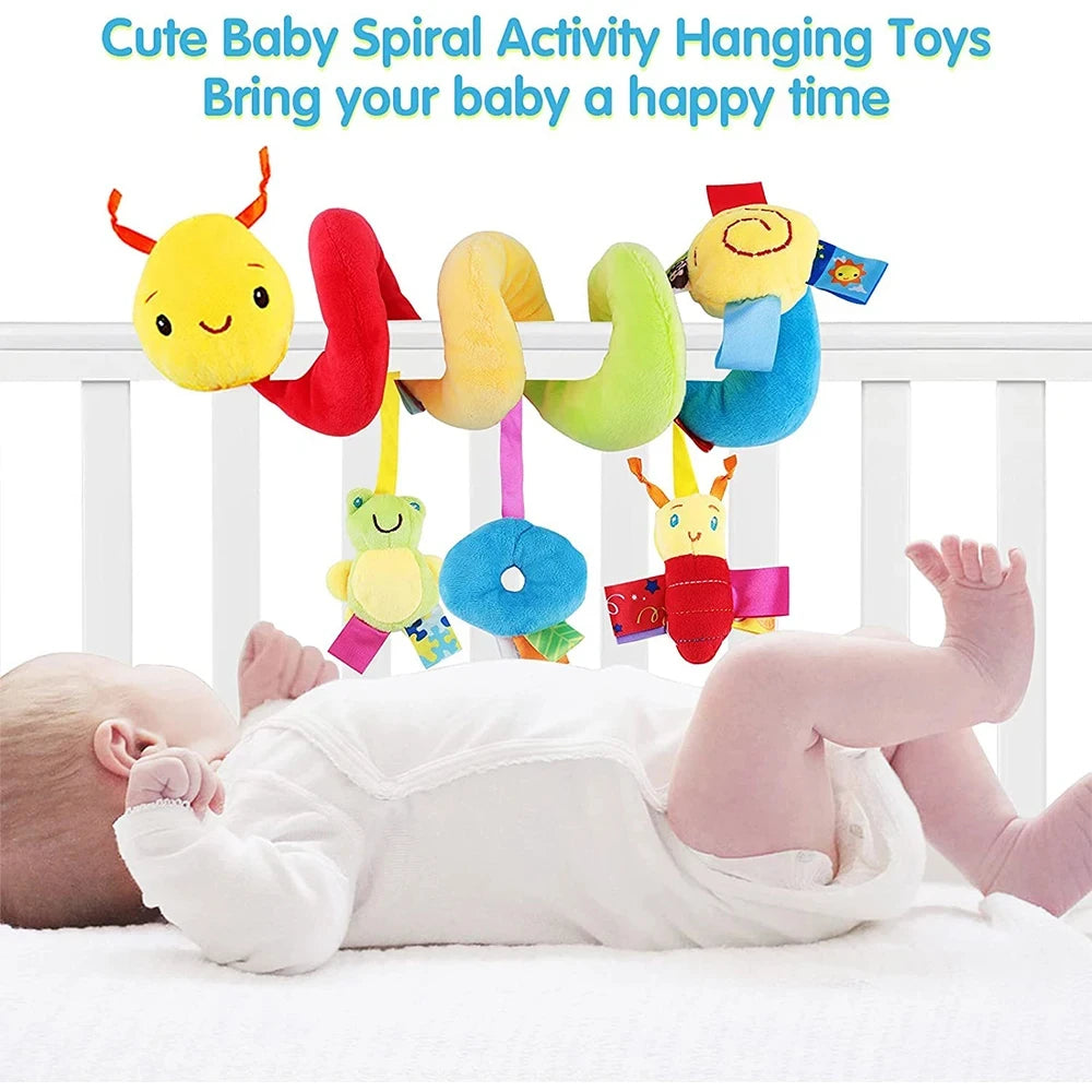 Niedliche Aktivität musikalische Spirale Krippe Kinderwagen Autos itz Reise hängen Spielzeug Baby Jungen Mädchen Rasseln Spielzeug