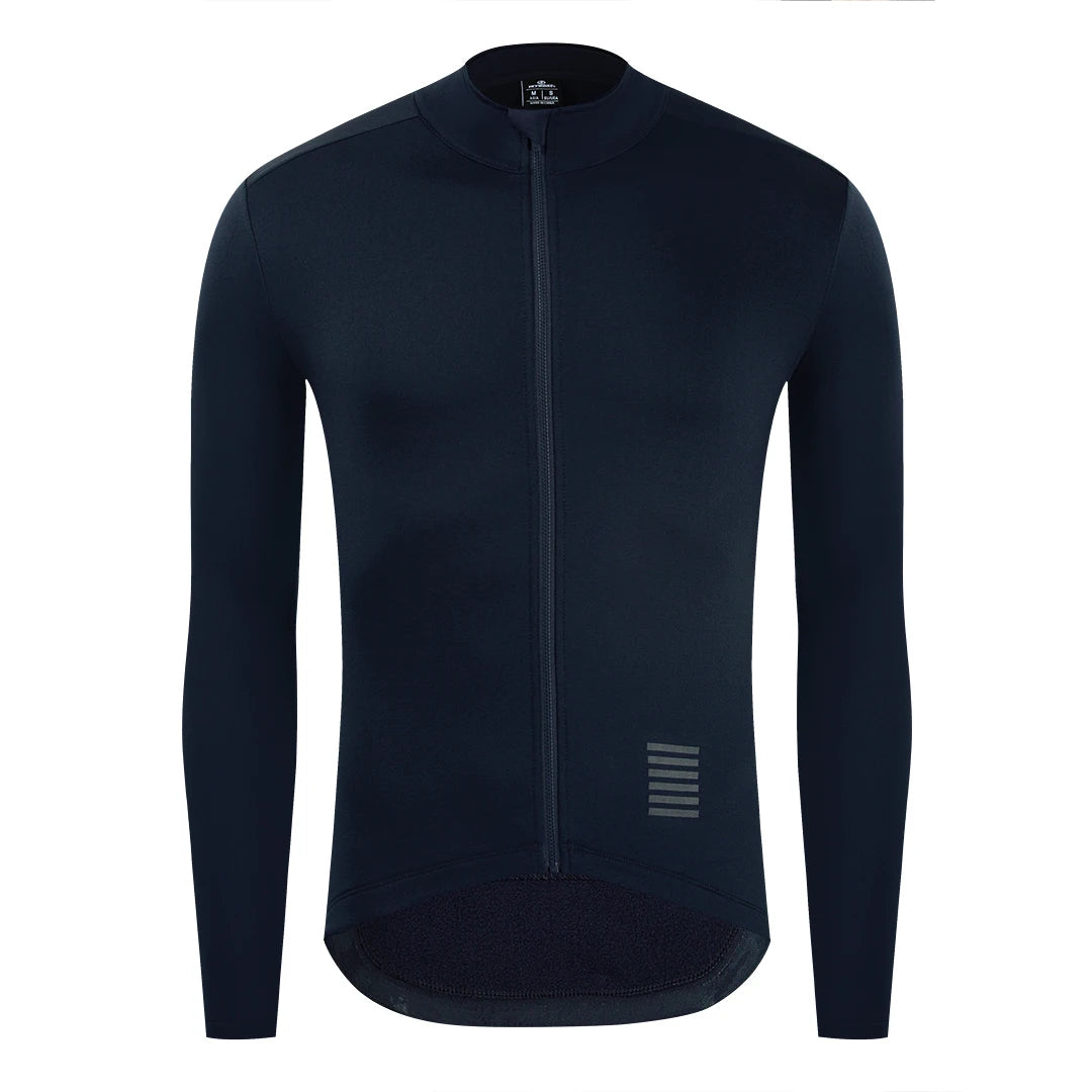 YKYWBIKE Herren Radtrikot Winter & Herbst Langarm Thermo-Fleece-Futter Fahrrad Warme Jacke Rennrad MTB Kleidung