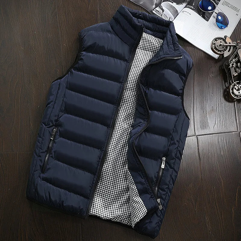 Herrenweste Winddichte Weste Herrenjacke Ärmellose Weste Winterjacke Freizeitmantel Herren Daunenjacke Warme Verdickte Weste Dicke Gilet