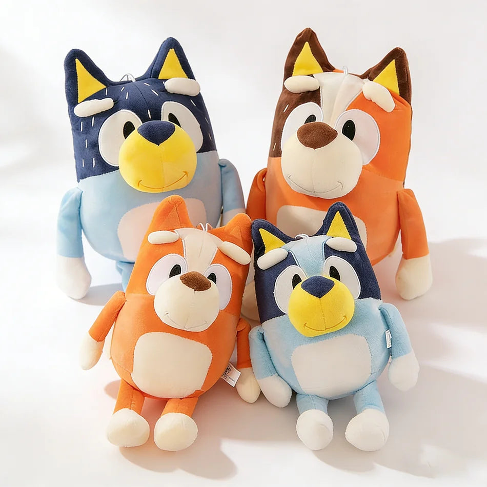 Peluche Blueyed Dog Bingo Dauhgter 35 cm Familien-Plüschtier, Cartoon-Hund, weiche Stofftiere, Puppen, Junge/Mädchen, Geburtstag, Weihnachtsgeschenke