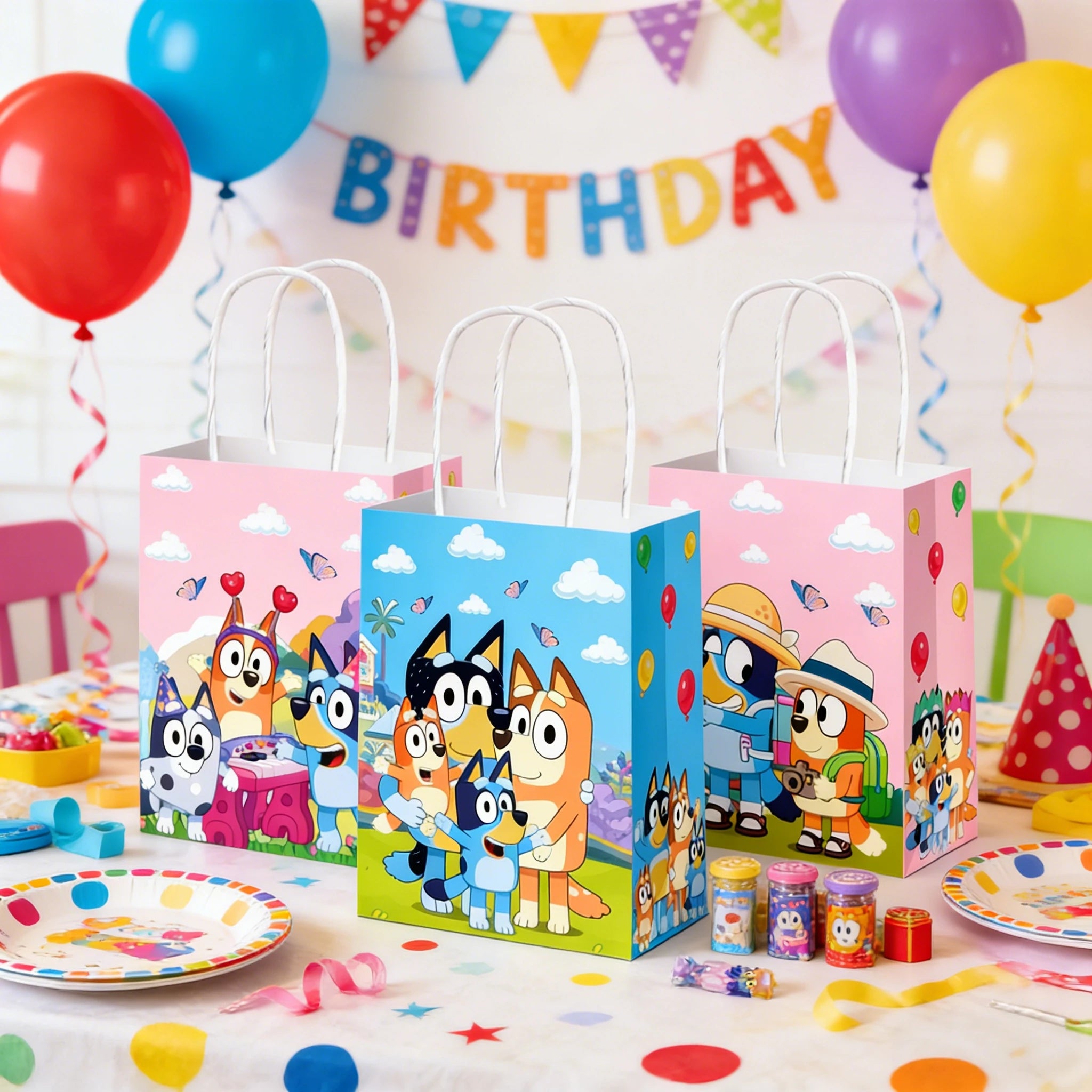 Bluey & Bingo Party-Geschenktüten
