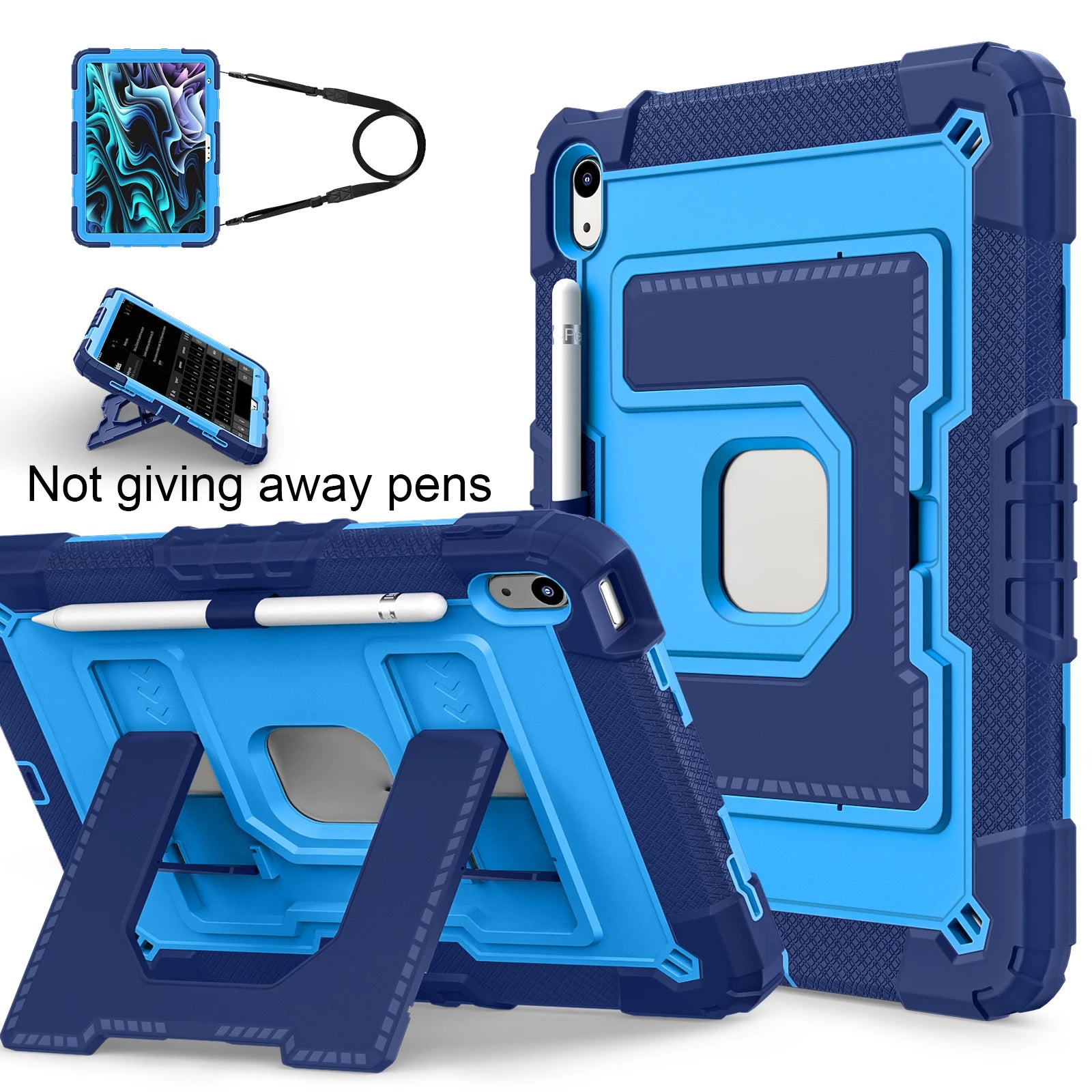 Robuste Armor-Kinderhülle für iPad 10. Generation Air 5 4 10.9 Air 11 2025 13 2024 10.2 8. 9. Generation 9.7 Tablet-Ständer Stoßfeste Schutzhülle