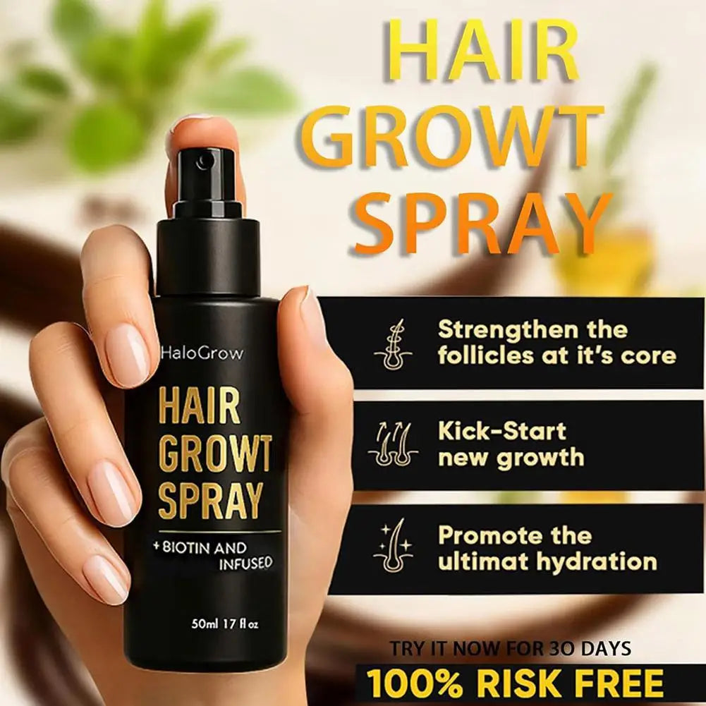 50 ml Haarwachstumsspray fördert die Gesundheit von Haarfollikeln, Melanin-Produktion, Haarverdickungsbehandlung für die Haarpflege von Männern und Frauen