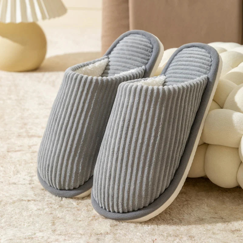 Winter warme Plüsch Herren Hausschuhe rutschfeste weiche Schuhe Komfort flache Ferse Indoor Schlafzimmer Paar Hausschuhe für Zuhause Schuhe im Herbst