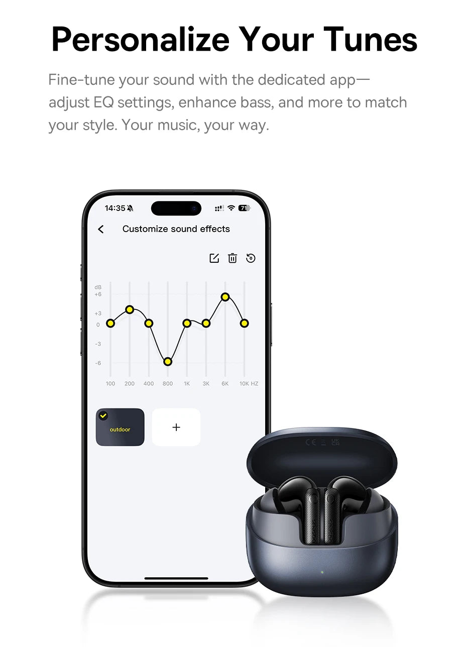 Baseus EP10 Pro ANC Ohrhörer, kabellose Bluetooth 6.0-Kopfhörer, 50 dB, Echtzeit-Adaptive-Kopfhörer, 6 Mikrofon, hochauflösende LDAC IP55-Ohrhörer