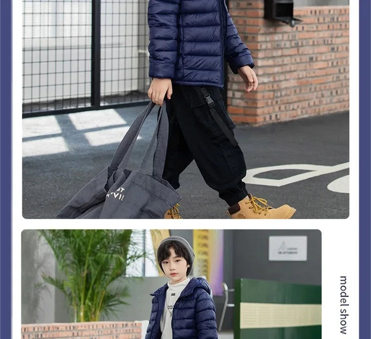 Herbst Winter Teen Jungen Mädchen wärmen Daunen jacke Kinder Baumwolle Oberbekleidung neue Mode Kapuze Reiß verschluss Mäntel 3-12 Jahre Kinder kleidung