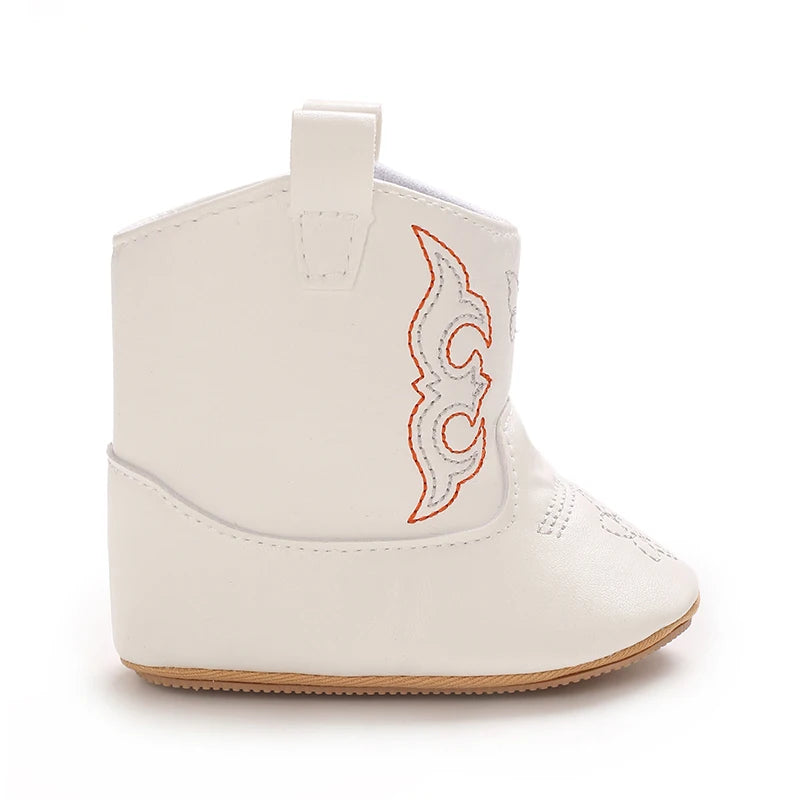 Winterstiefel für Babys, Jungen und Mädchen, 0–12 Monate, Western-Denim, Lauflernschuhe, warm, lässig, modisch