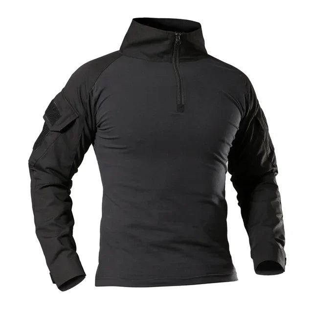 Outdoor Taktische Wandern T-Shirts Männer Kampf Militär Armee CP Camouflage Langarm Jagd Klettern Hemd Baumwolle Sport Kleidung