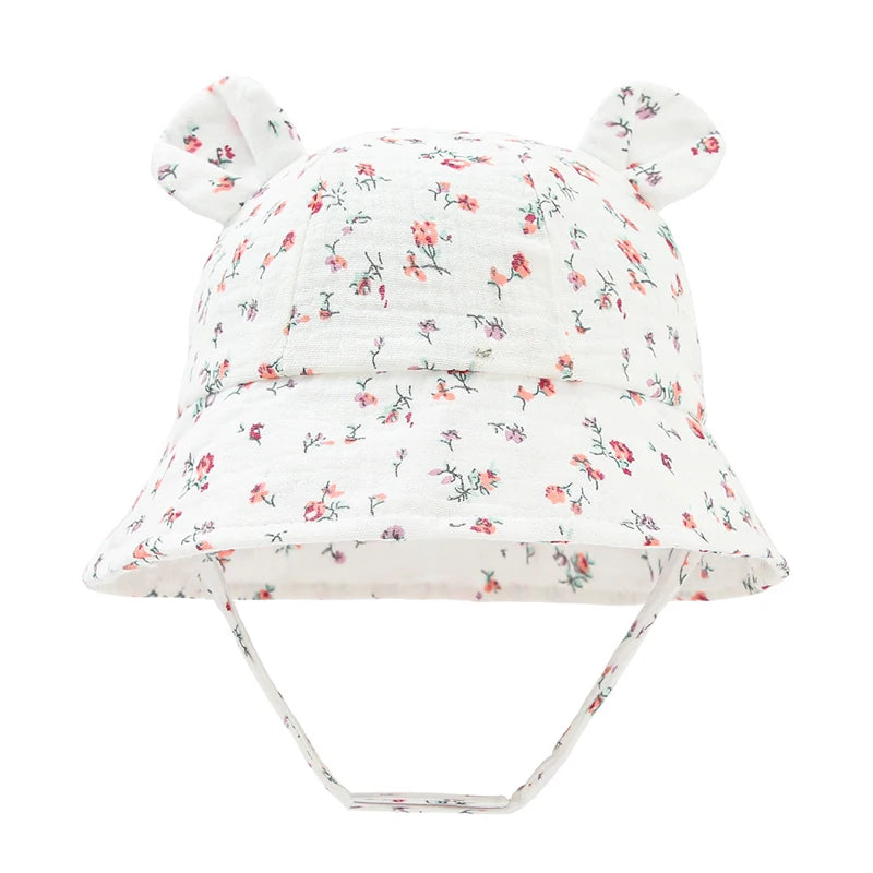 Musselin Baby Sommer Hut Neugeborenen Kappe Baumwolle Baby Sonnenhüte für Mädchen Jungen Säugling Eimer Hut für Kleinkind Zubehör 3-12M