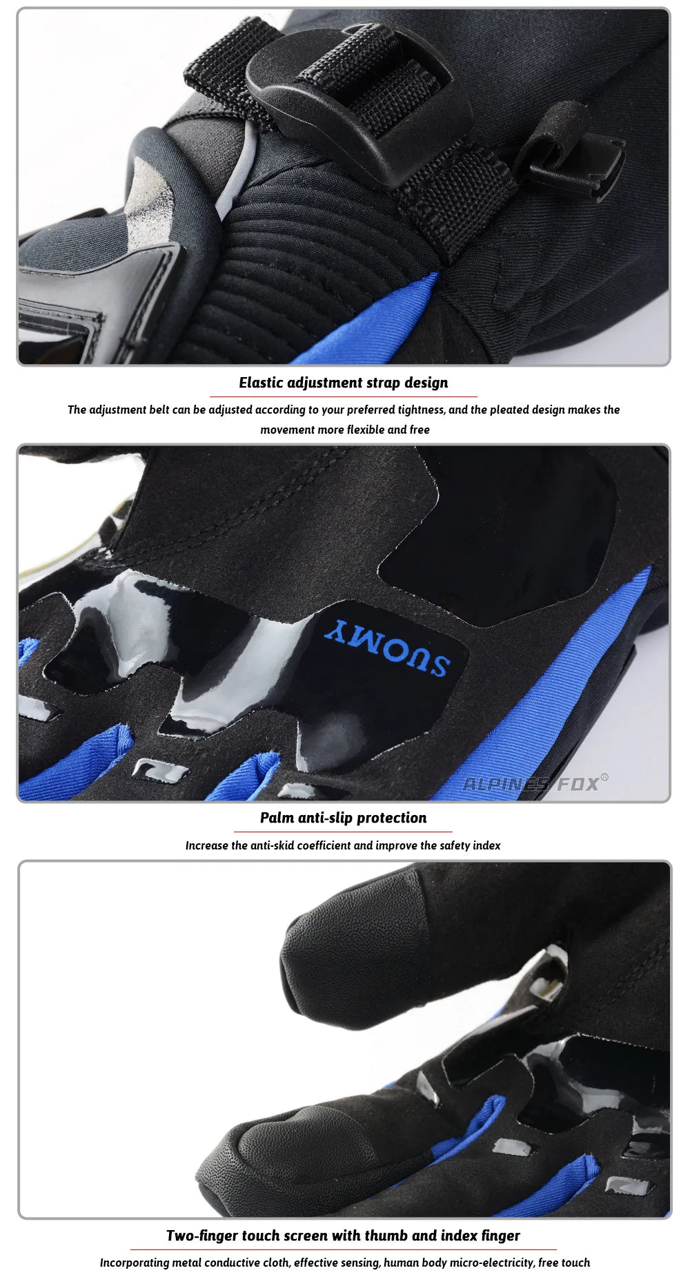 SUOMY Winter Warme Damen Rosa Motorradhandschuhe 100% Wasserdicht Lady Teens Mädchen Lila Motocross Motorrad Racing Reithandschuhe