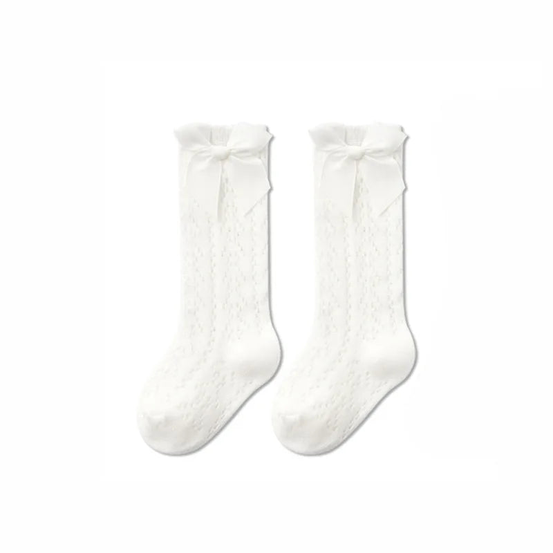 Baby Mädchen Prinzessin gestrickte Netz socken Sommer weiche Kleinkind Mädchen Knies trümpfe Baumwolle Kleinkind Neugeborene Mädchen lange Röhren strümpfe