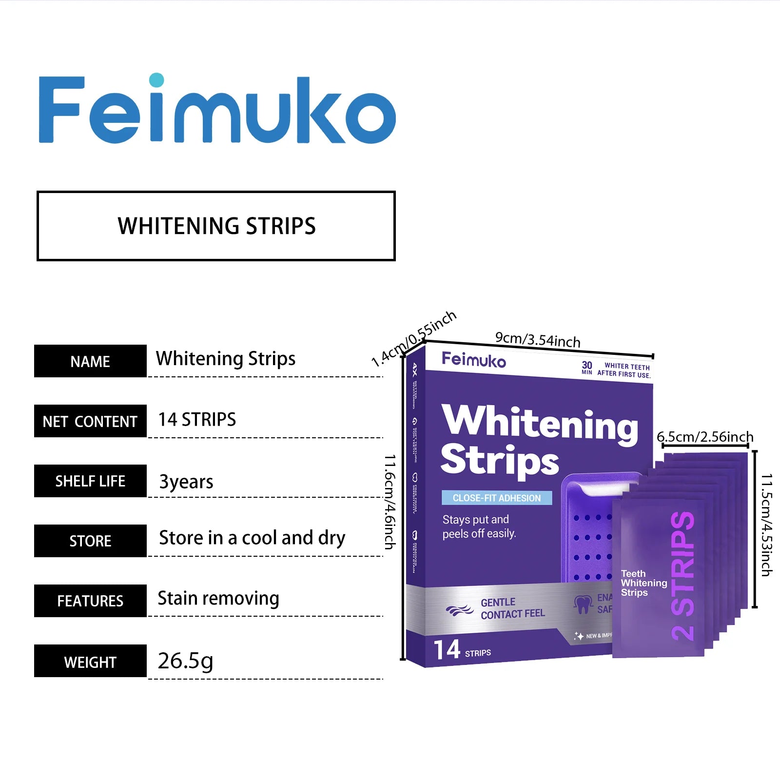 7/14-teiliges lila Zahnaufhellungs-Set – entfernt Plaque und Flecken, sofortiger Farbkorrektor für gelbe Zähne, Mundhygiene für Frauen und Männer