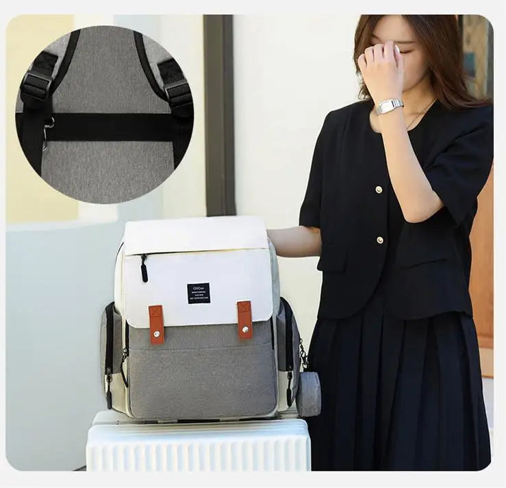 Multifunktionale Mumientasche, große Kapazität, neue Mutter- und Babytasche, tragbarer Anhänger-Rucksack für Mutter zum Ausgehen für Frauen
