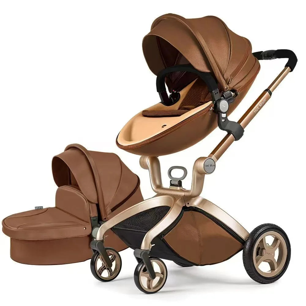Hotmom-Kinderwagen Hohe Landschaft kann sitzen und liegen. Zusammenklappbarer, leichter britischer Zwei-Wege-Kinderwagen. Anpassung an 0–4 Jahre alt