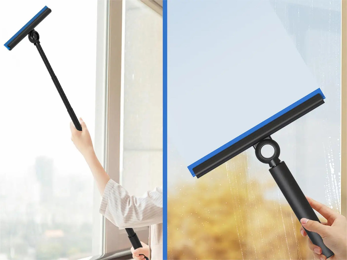 EHOMGUI Shower Squeegee for Glass Doors, Wiper Scraper, Cleaner with Telescopic Handle, Bathroom Mirror, Wiper Scraper, Glass Cleaning