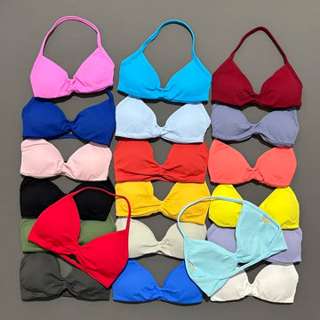 Sport-BH mit Trägern, Yoga-Unterwäsche, Damen-Gymnastik-Top, Lauftraining, rückenfreier BH, hohe Unterstützung, aktive Kleidung, Fitness, Workout, Neckholder