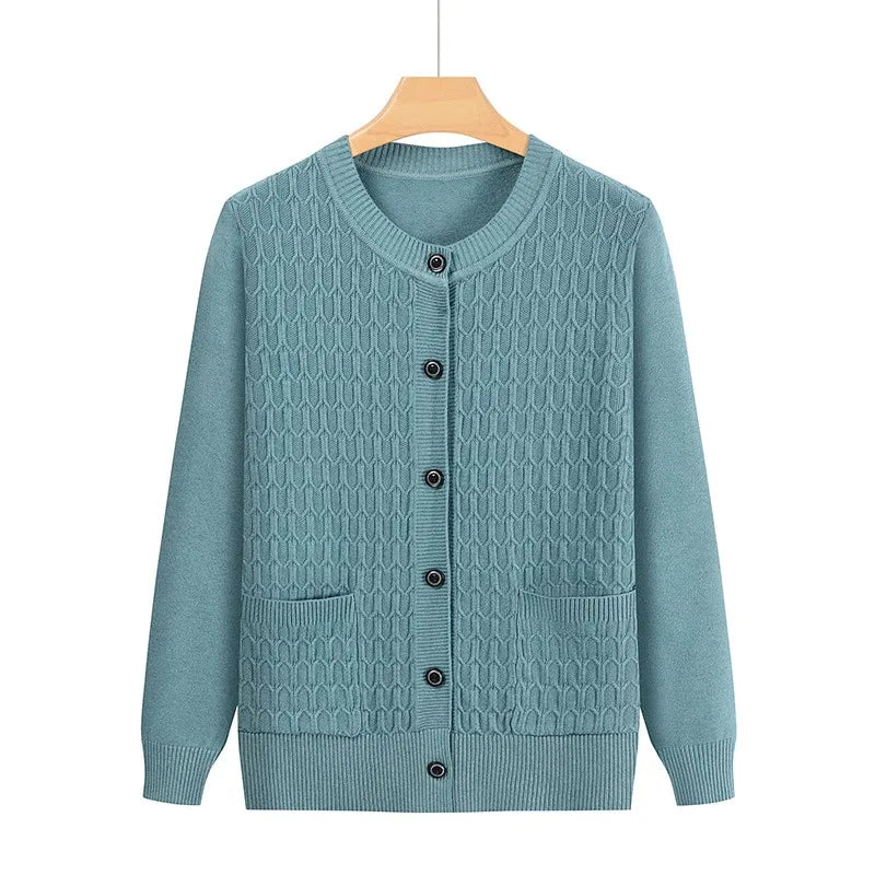 Mode Oma Gestrickte Strickjacke Herbst Winter Neue frauen Pullover Top Mittleren Alters Mutter Strickwaren Mantelatorioди Ljamentos자