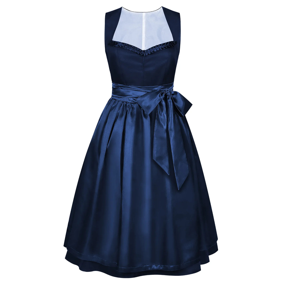 Damen-Dirndlkleid im mittelalterlichen Stil, deutsches Oktoberfest- und bayerisches Kleid mit Oberteil und Schürze, Kostüm für Halloween, Übergrößenkleid