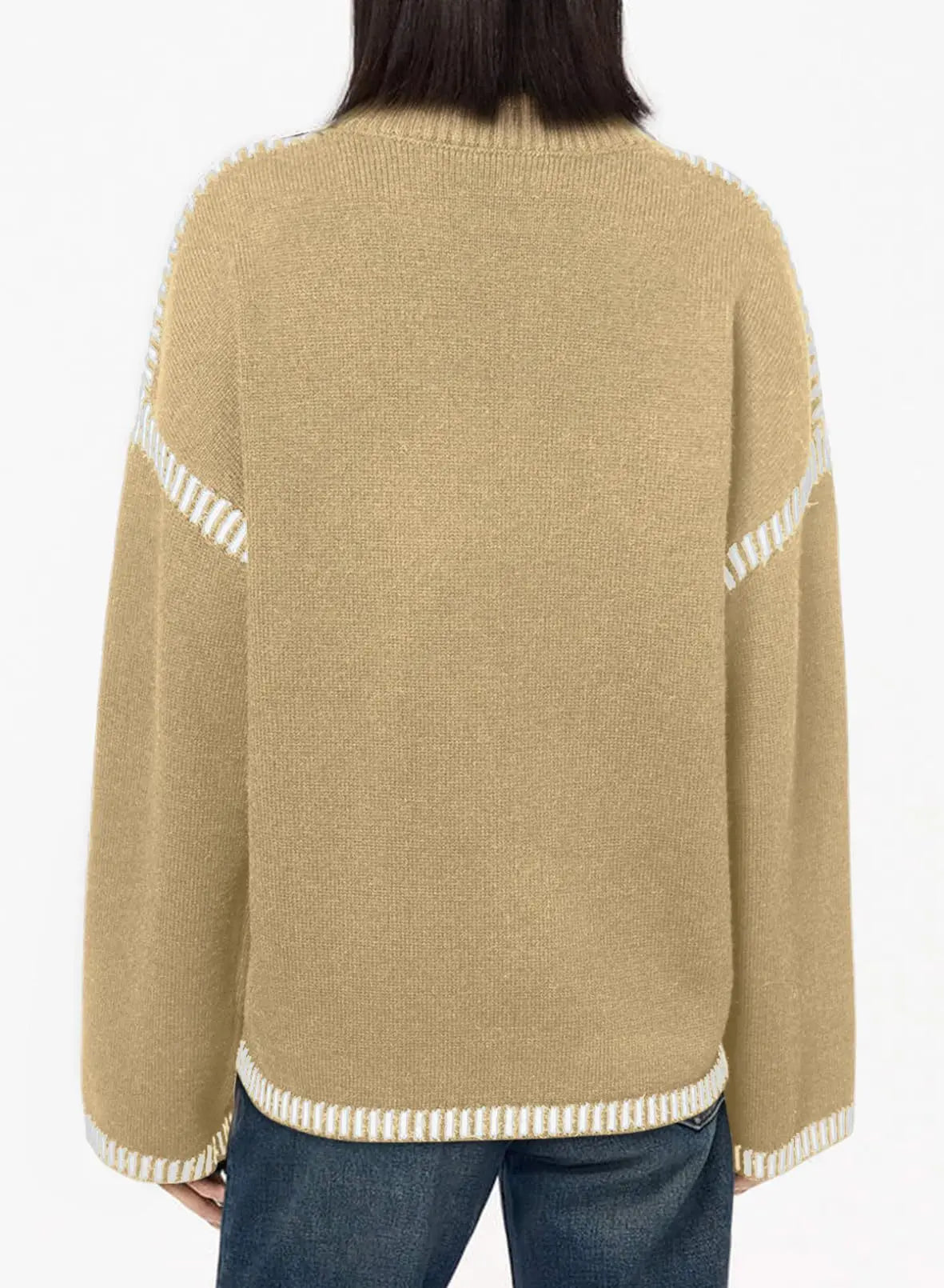 Strickwaren Damen Kleidung Sueter Roupas Femininas Damen Winter Strickpullover Rundhalsausschnitt Lose Lange Ärmel Herbst Mode 2025