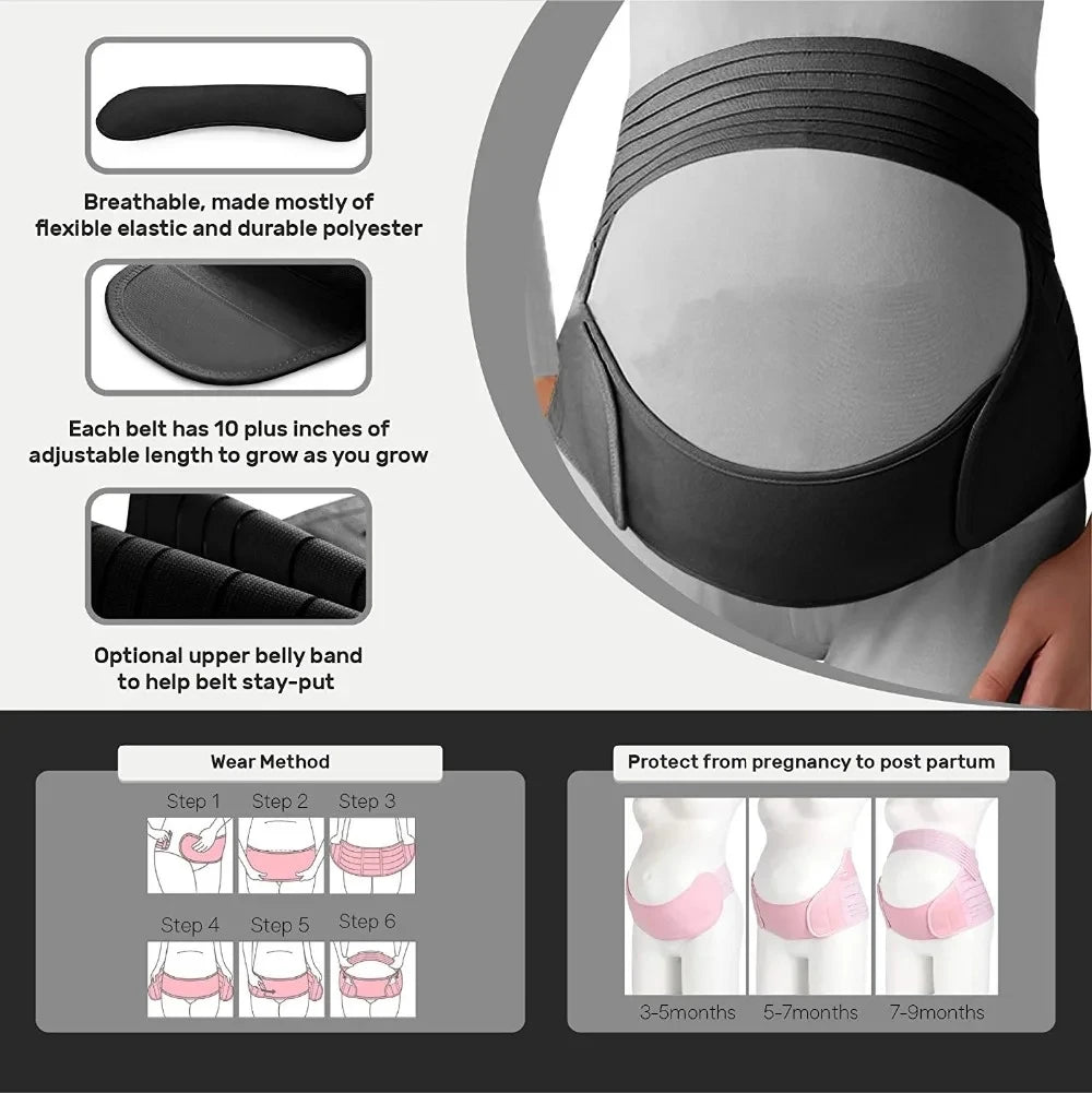 Schwangere Frauen Unterstützung Bauch Band Zurück Kleidung Gürtel Einstellbare Taille Pflege Mutterschaft Bauch Brace Protector Schwangerschaft