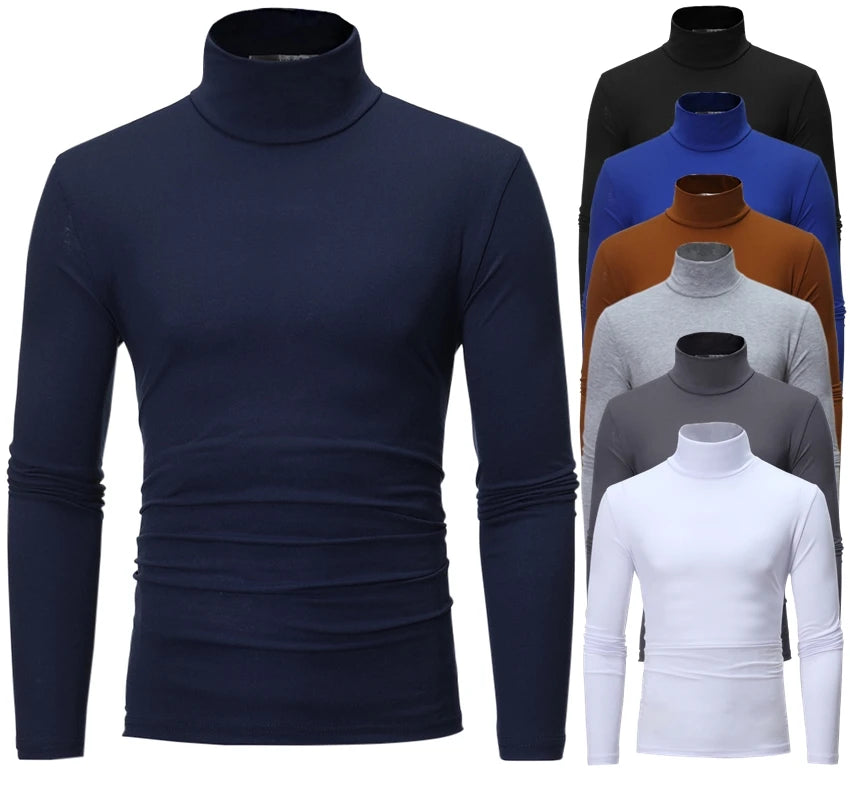Thermo-Unterwäsche Tops Herren Winterkleidung Thermoshirt Herbst Herren Winterstrumpfhose Stehkragen Dünn Slim Fit Langarm T-Shirt
